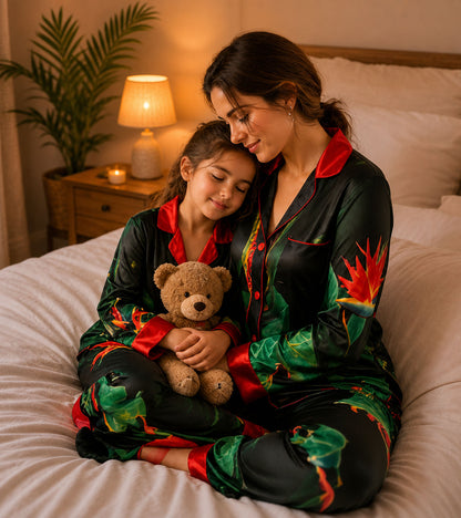 Tropical Bloom Luxe Mom & Me Matching Lounge Set