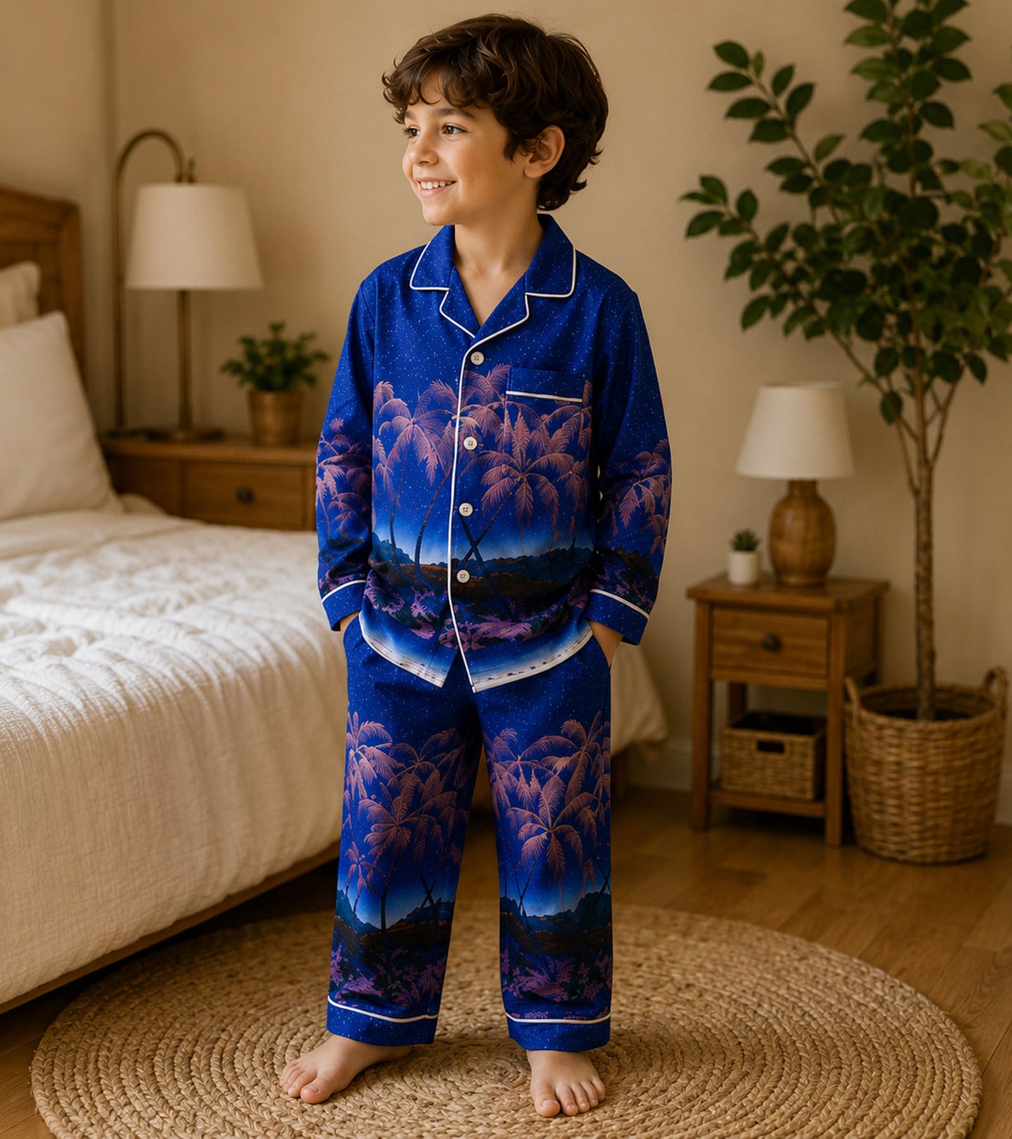 Tiger Kingdom Luxe Pure Cotton Printed Nightsuit Set