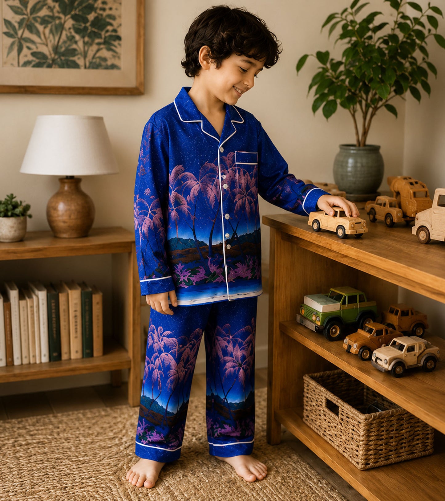 Tiger Kingdom Luxe Pure Cotton Printed Nightsuit Set