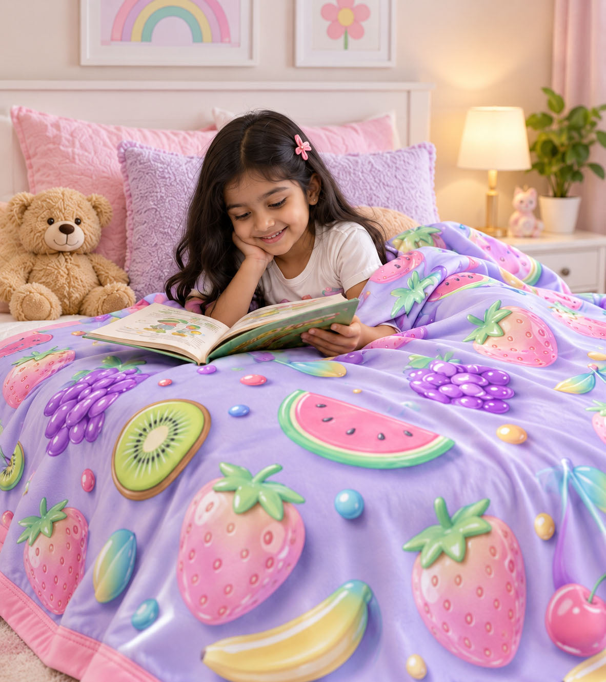 Candy Bloom Dreams Pure Cotton Blanket
