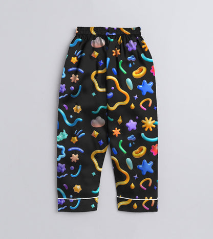 Water Art Pure Cotton Printed Nightsuit Set