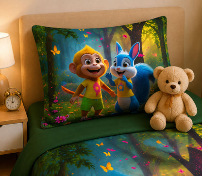 Woodland Friends  Pure Cotton  Bedsheet Set