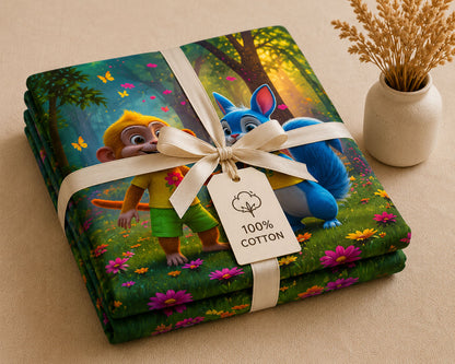 Woodland Friends  Pure Cotton  Bedsheet Set