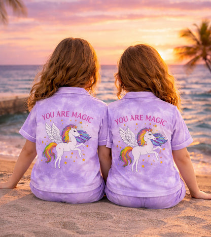 You Are Magic Printed Girls Pure Cotton Half Nightsuit Set