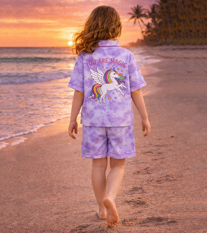 You Are Magic Printed Girls Pure Cotton Half Nightsuit Set