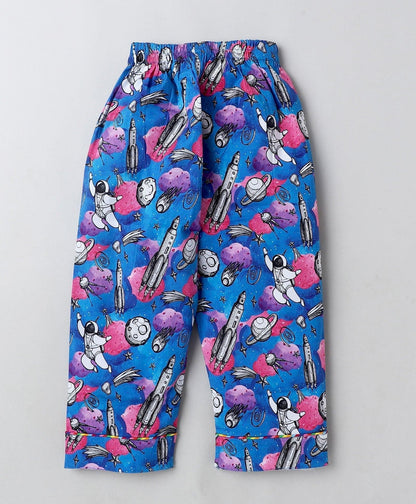 Astronaut in Space Printed Night Suit Set