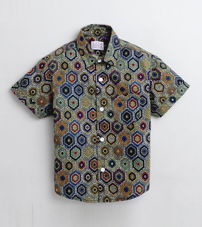 Mosaic Printed Half Sleeve Shirt