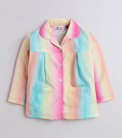 Hot Neon Printed Girls Nightsuit Set