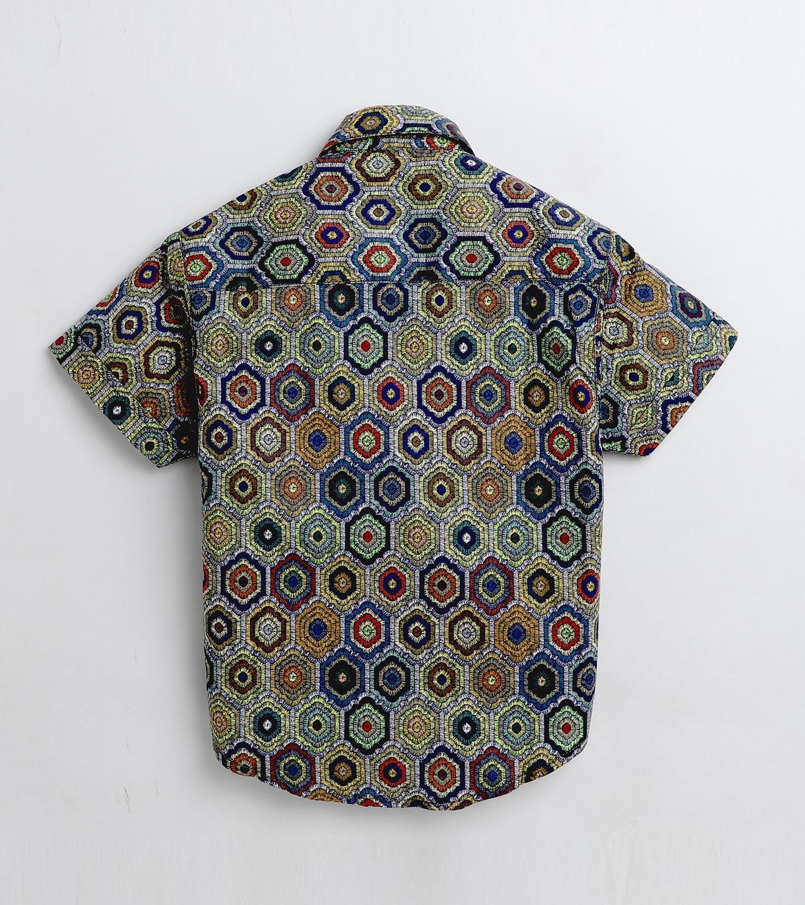 Mosaic Printed Half Sleeve Shirt