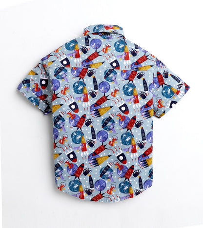 Rocket Printed Half Sleeve Shirt
