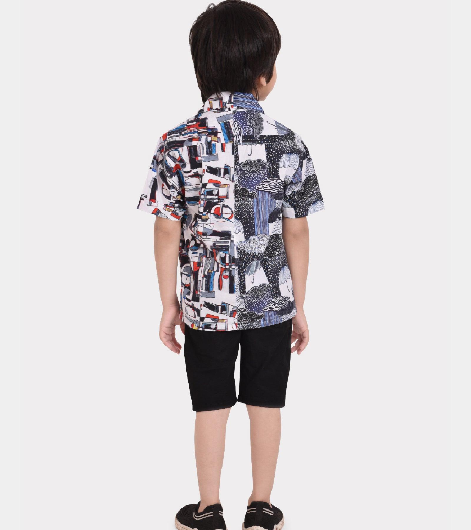 Double Fun Printed Boys Shirt