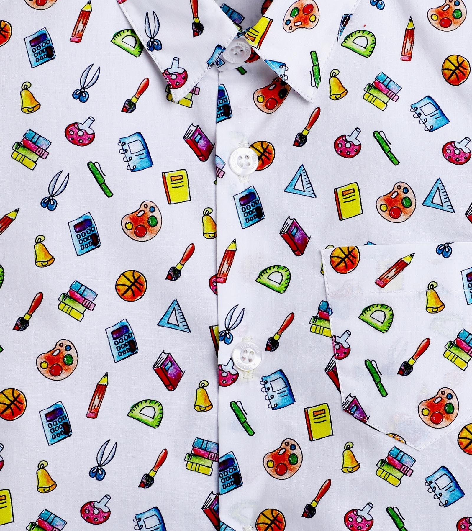 Paint Printed Half Sleeve Shirt