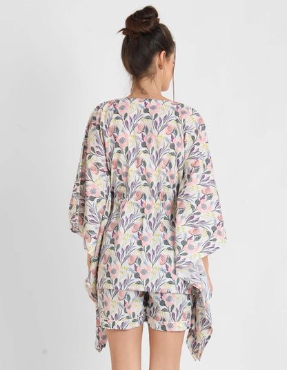Mystic Floral Kaftan Shorts Set