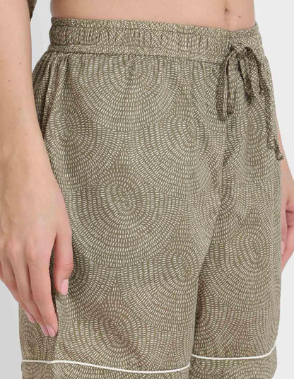 Warli Print Kaftan Shorts Set