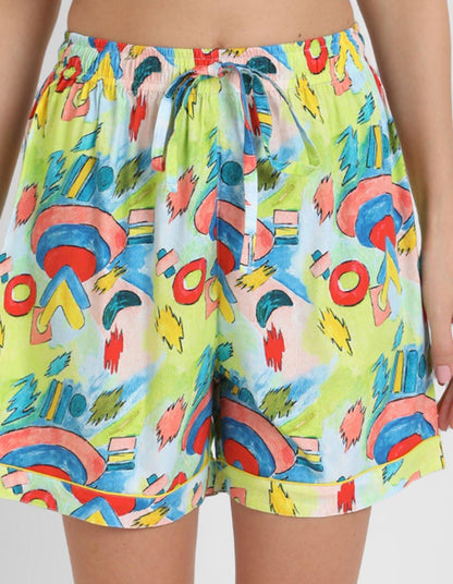 Paint Brush Printed Nightsuit Set for Women
