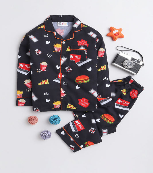Chillflix Printed Night Suit Set