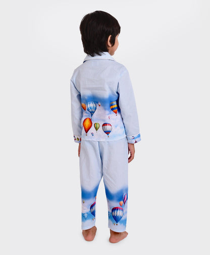 Hot Air Baloon Printed Nightsuit Set