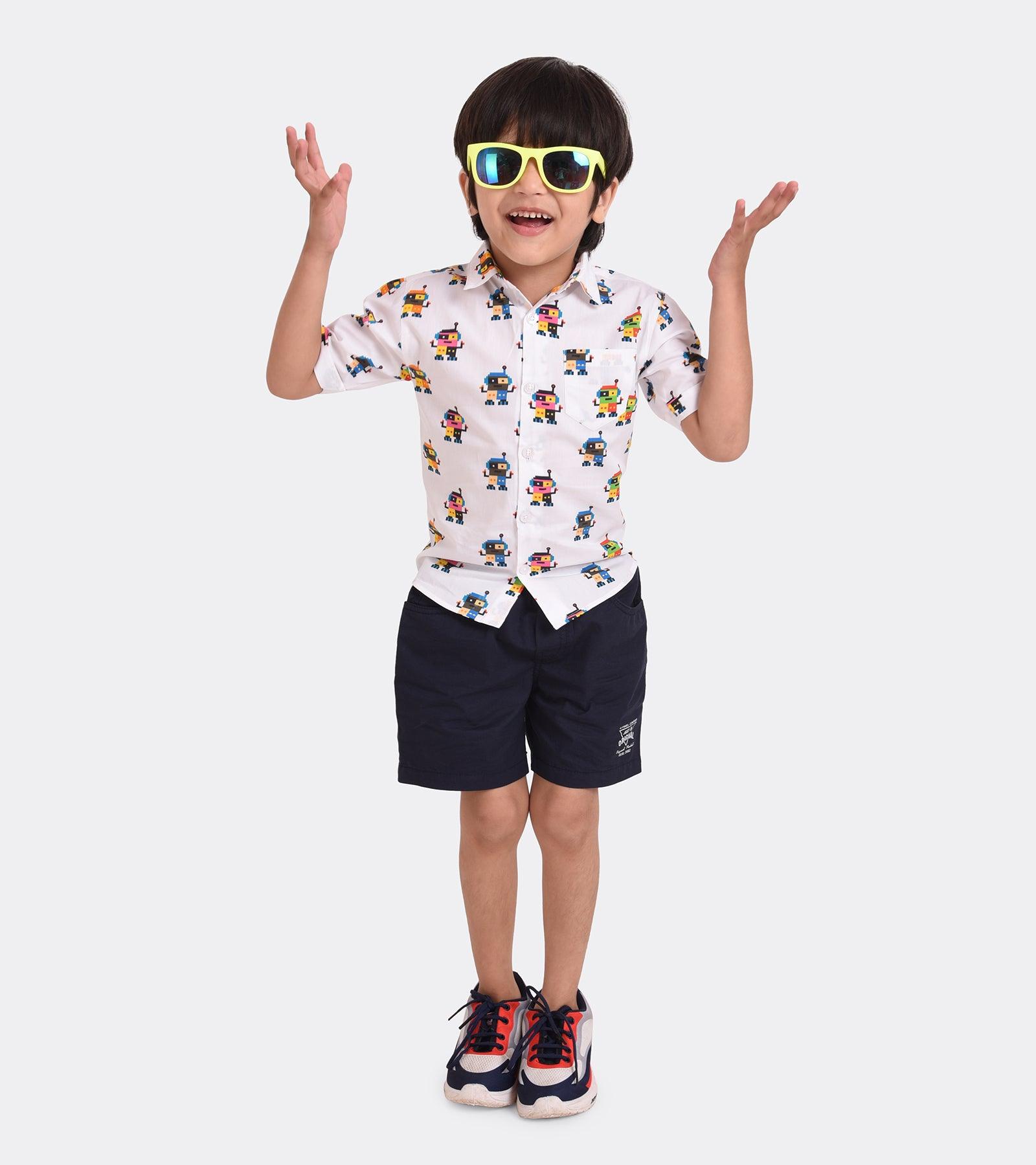 Robo Play Printed Boys Shirt