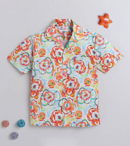 Flower Lush Digital printed Boys Shirt