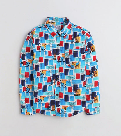 Mul Bck Printed Full Sleeve Shirt