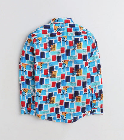 Mul Bck Printed Full Sleeve Shirt