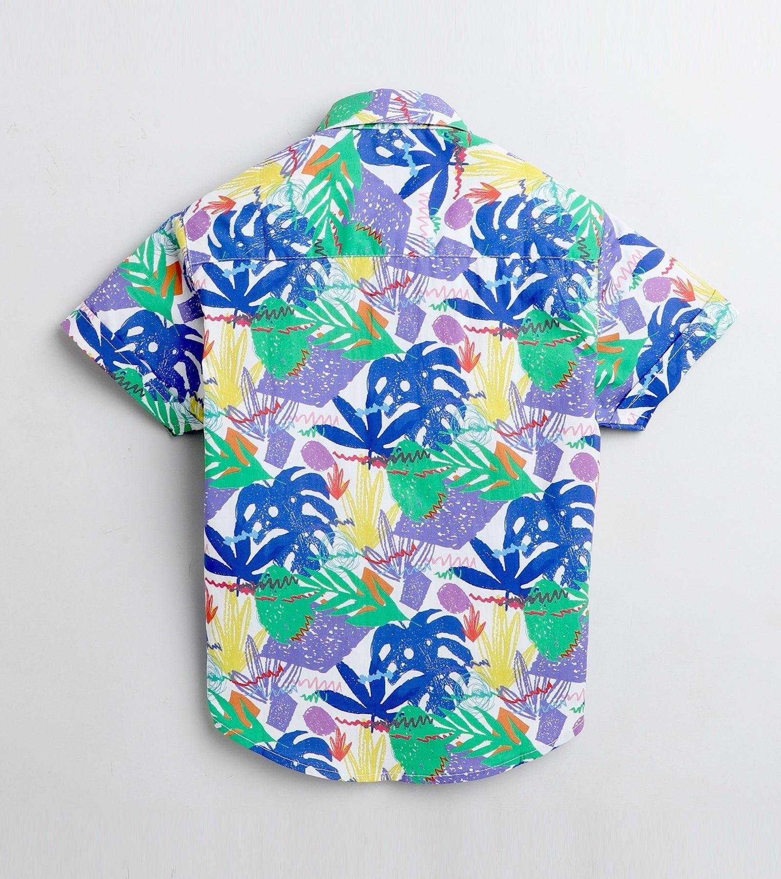 Tropical Printed Half Sleeve Shirt - koochi Poochi