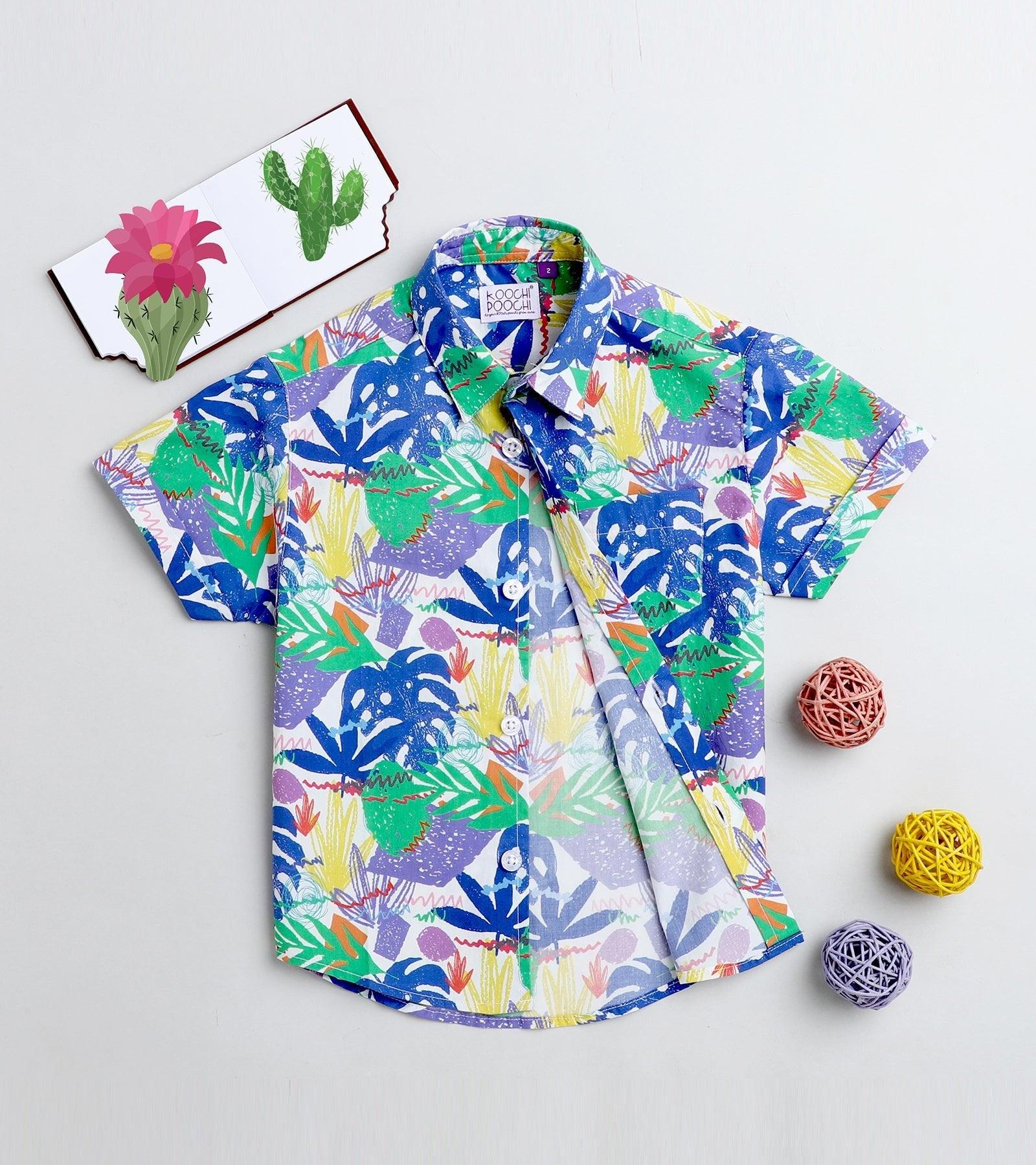 Tropical Printed Half Sleeve Shirt - koochi Poochi