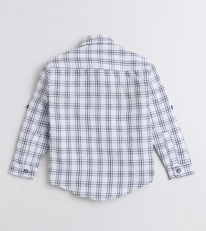 Blue Checks Pure Cotton Full Sleeve Shirt