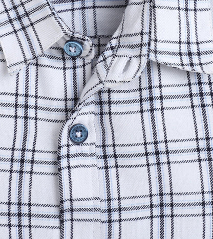 Blue Checks Pure Cotton Full Sleeve Shirt
