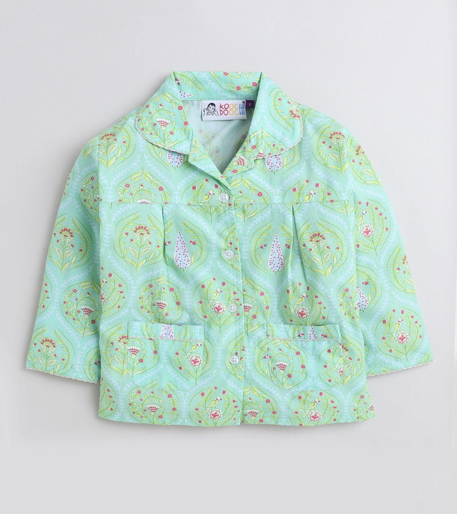 Two Buti Printed Girls Nightsuit Set - koochi Poochi