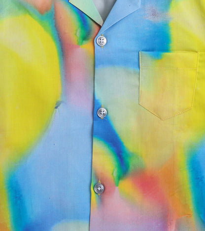 Majestic Digital printed Shirt with Blue solid Shorts