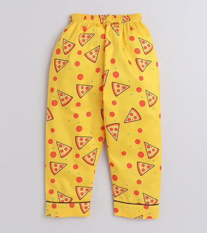 Pizza is Bae Printed Night Suit Set