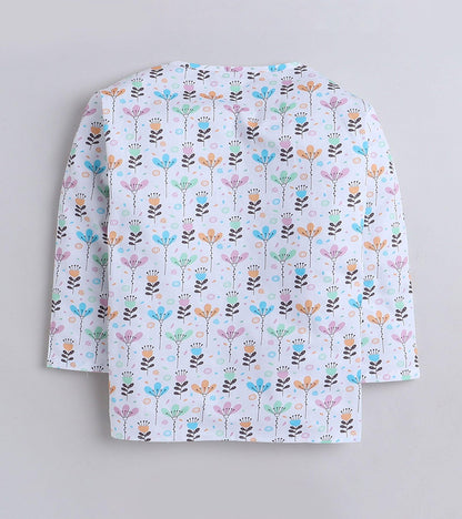 Standing Leaf Printed Pyjama Kurta Set