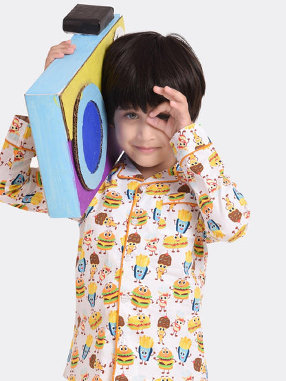 Fav Food Printed Nightsuit Set