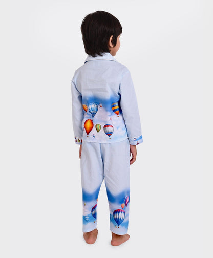 Hot Air Baloon Printed Nightsuit Set