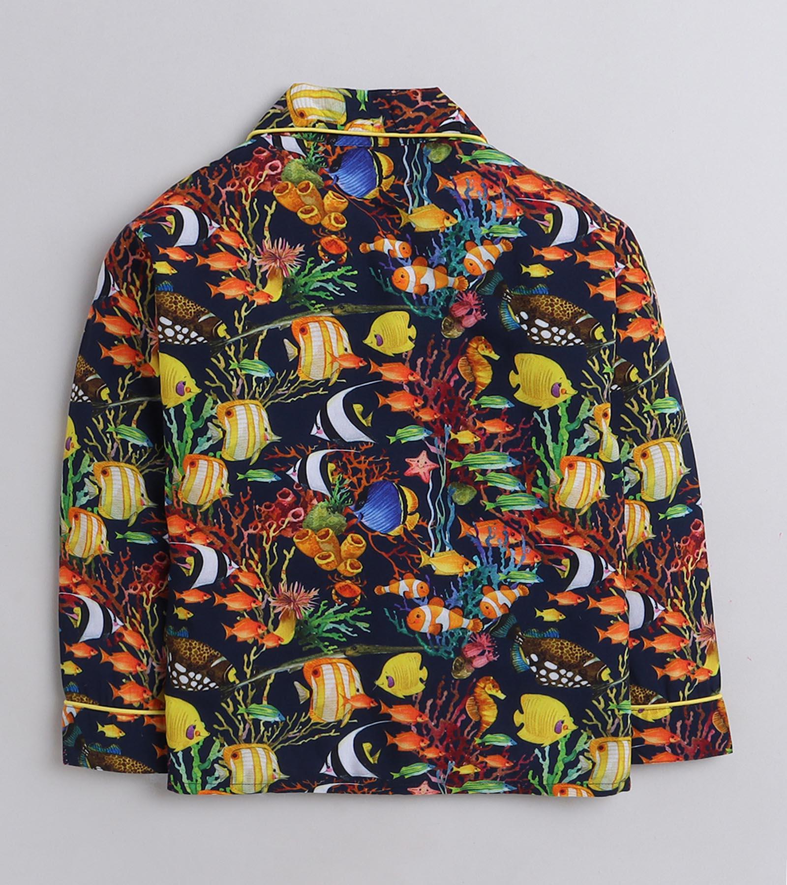 Marine life Printed Nightsuit Set