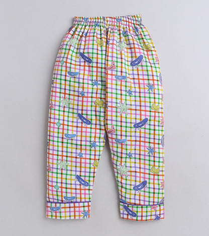 Skateboard Printed Nightsuit Set