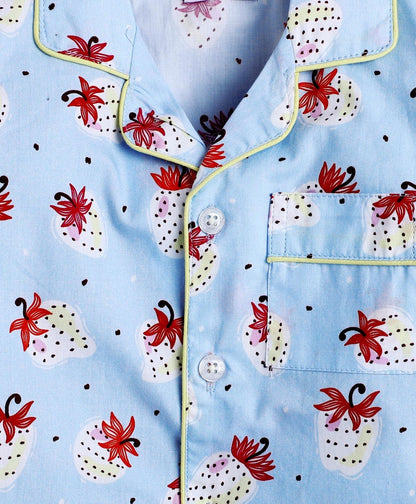 Strawberry Printed Night Suit Set