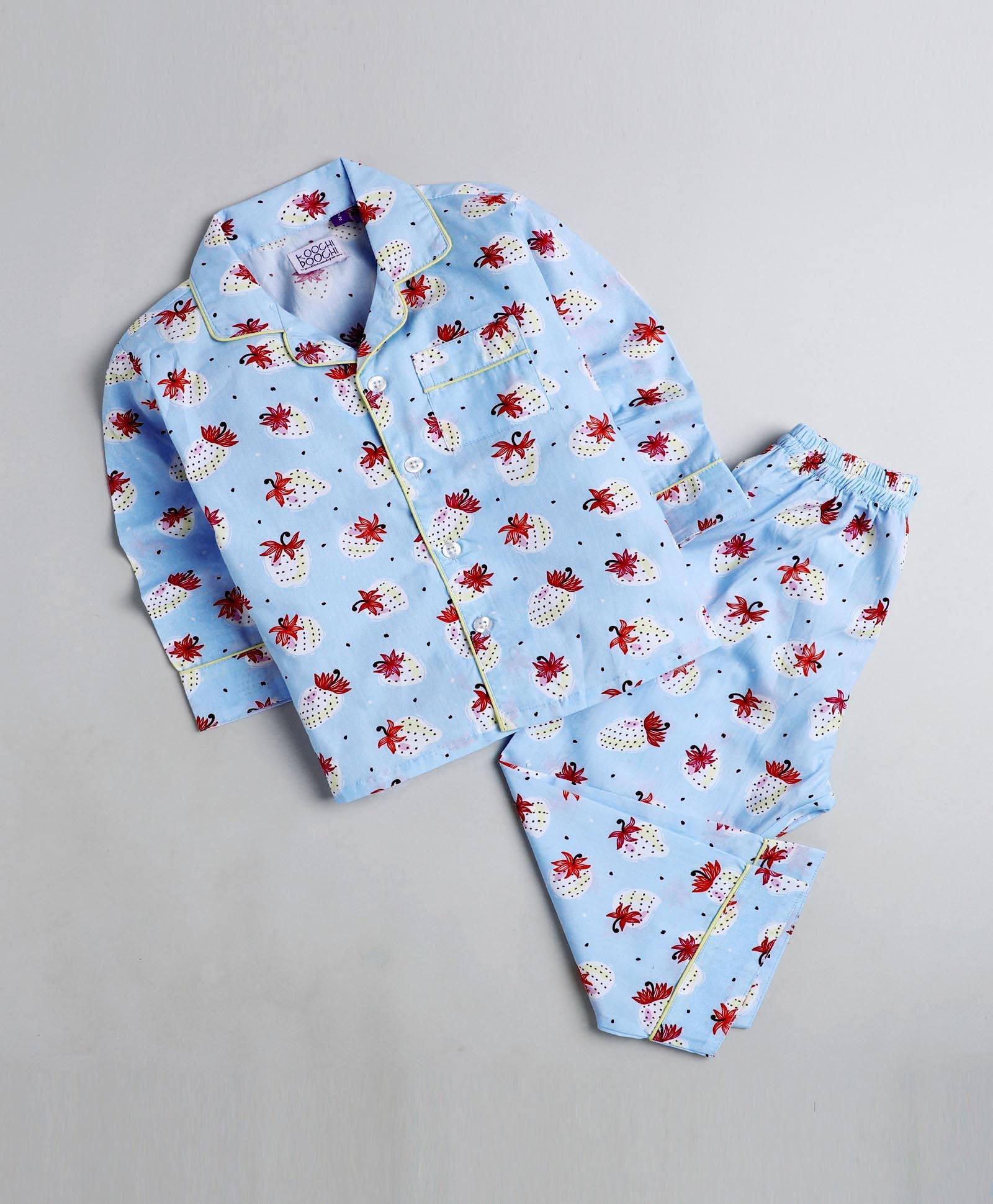 Strawberry Printed Night Suit Set