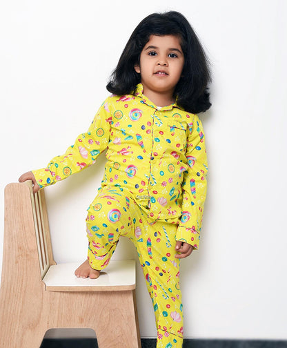 Sweet Candy Printed Night Suit Set