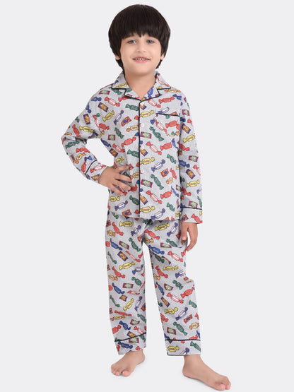 Toffee Printed Nightsuit Set