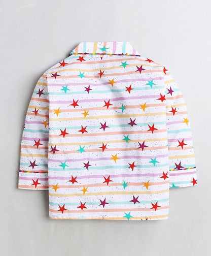Twinkling Stars Printed Night Suit Set